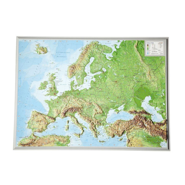 Reliefkarte Europa klein 1 : 16 000 000 - Karte