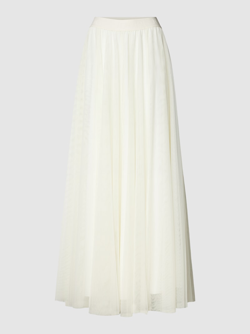 Maxirock mit Plisseefalten in offwhite