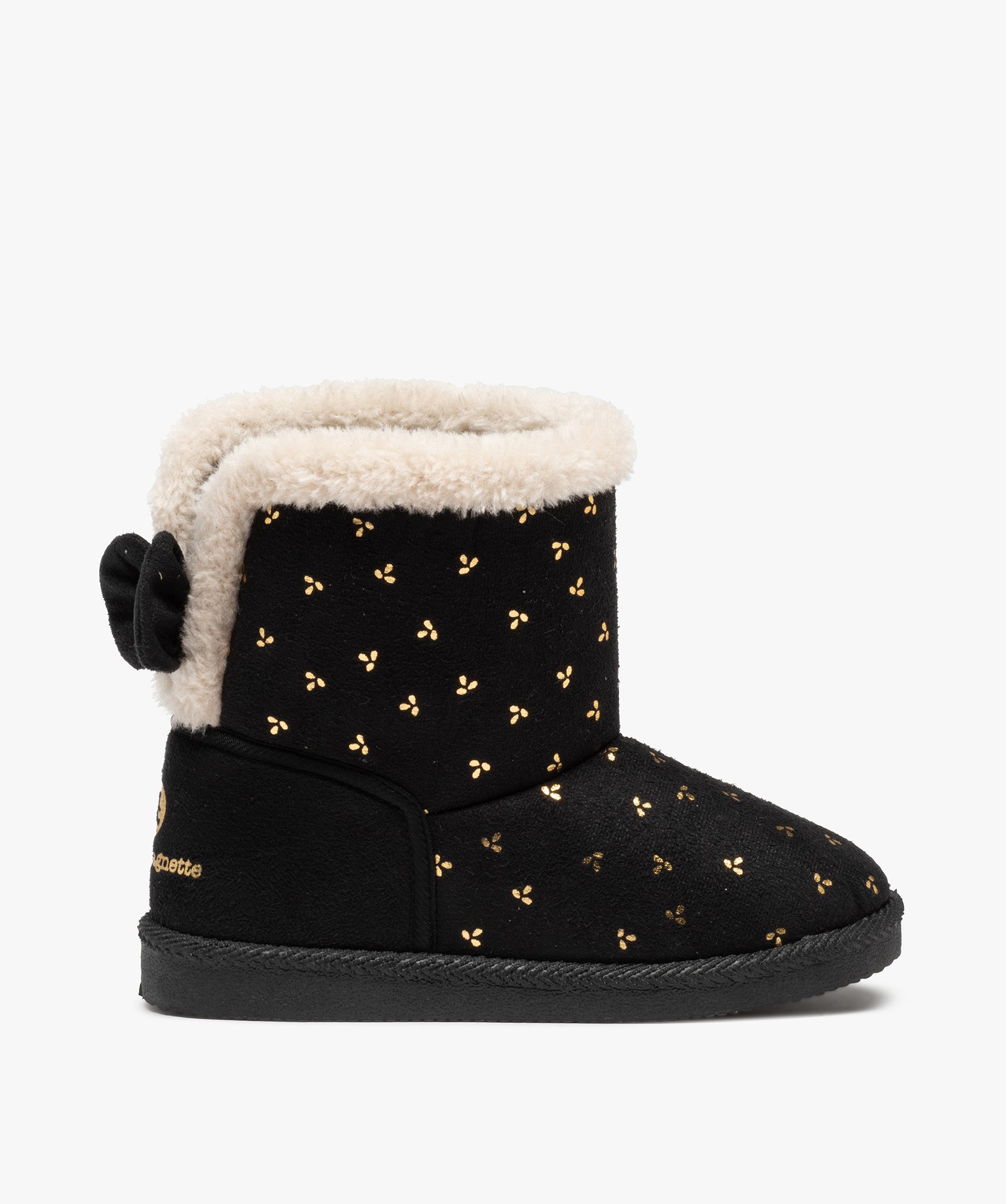 Boots fourrées fille à motifs brillants - LuluCastagnette noir | GEMO