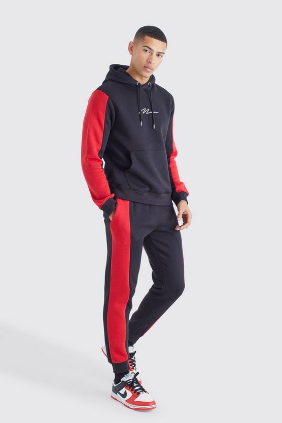 Slim-Fit Man Signature Colorblock Trainingsanzug
