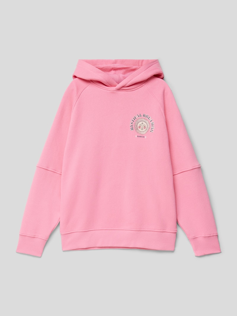 Hoodie mit Teilungsnähten in pink