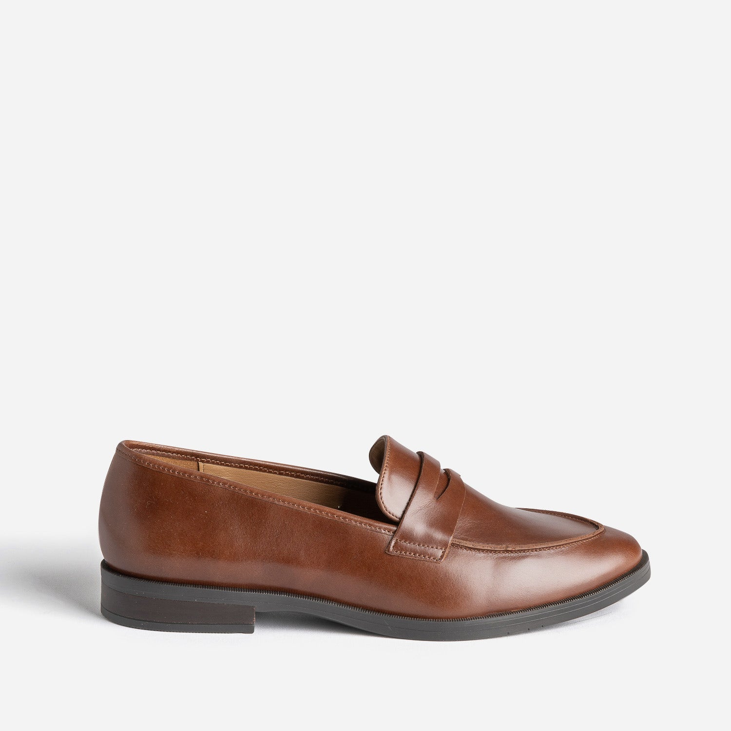 Mocassin ERAM FLEX cognac en cuir verni