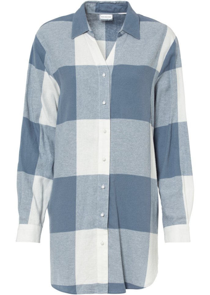 Flanellbluse mit graphischem Muster