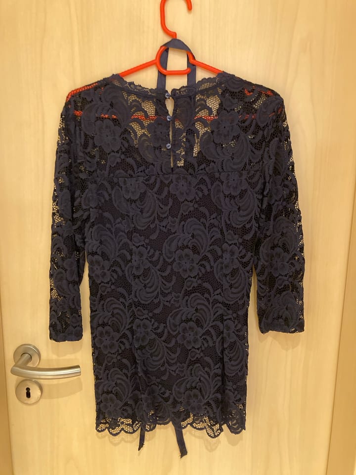 mama licious Shirt Umstandstop Spitze MLMIVANA 3/4 WOVEN TOP in Navy günstig kaufen S