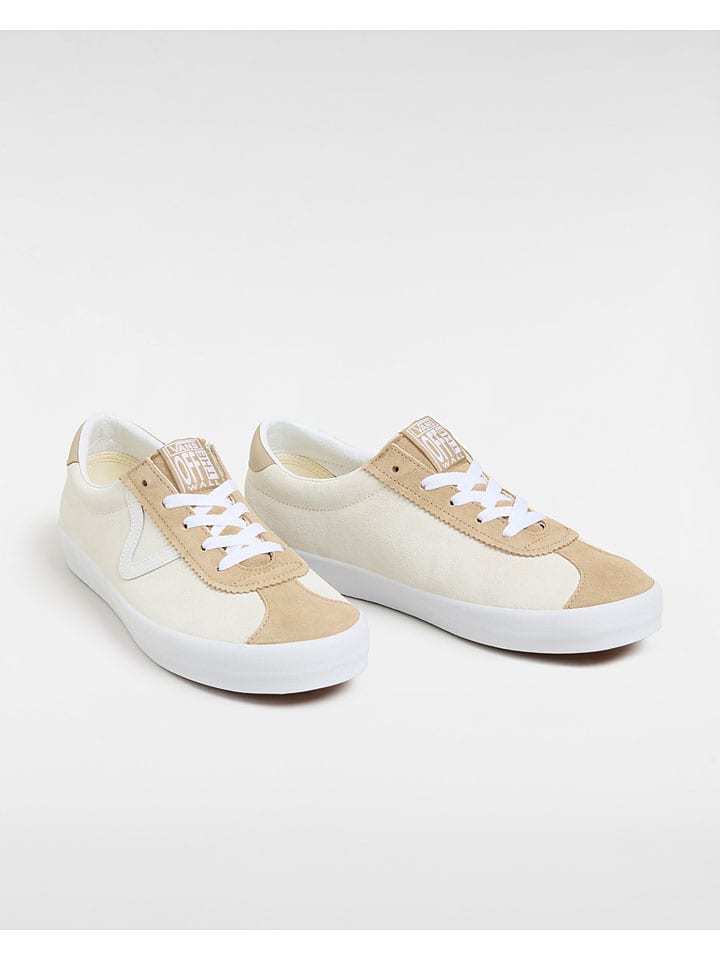 Vans Leder-Sneakers in Creme/ Beige günstig kaufen