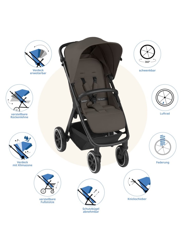 ABC-Design Buggy & Sportwagen Avus Air mit Lufträdern in grau günstig kaufen onesize