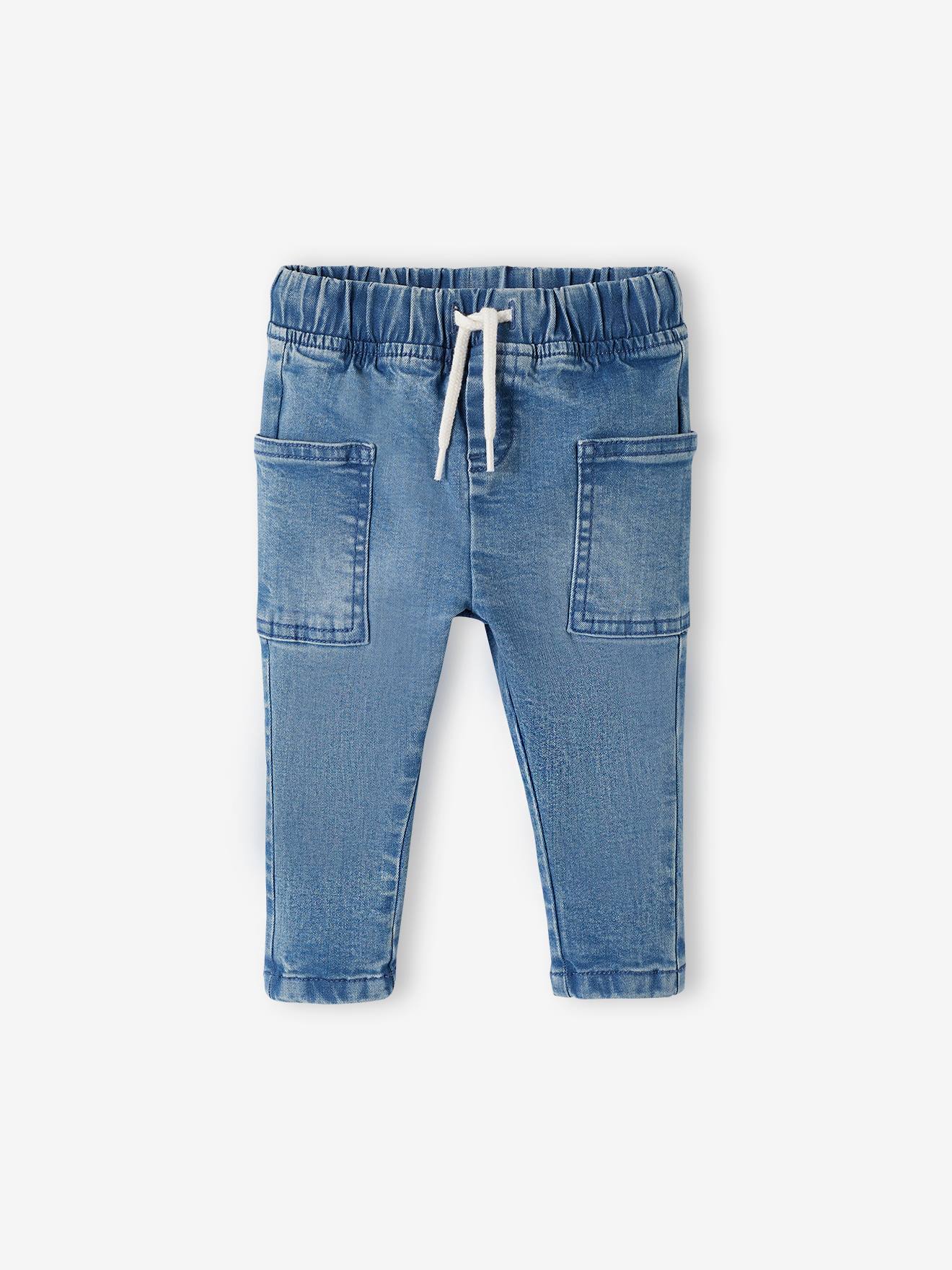 Vertbaudet Baby Jeans, Schlupfbund Oeko Tex - double stone