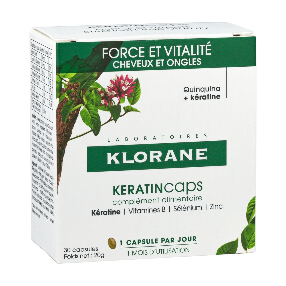 Klorane KeratinCaps boîte 30 caps Complément alimentaire