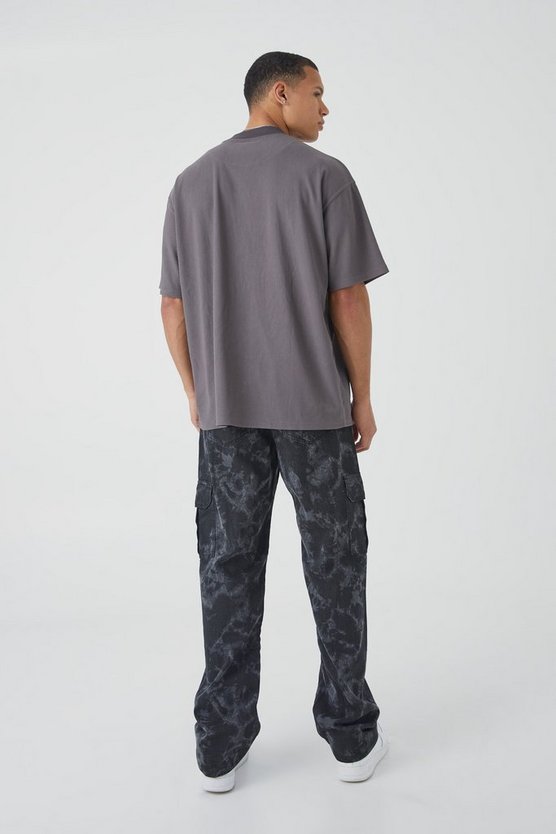 Tall geripptes Oversize Ottoman T-Shirt