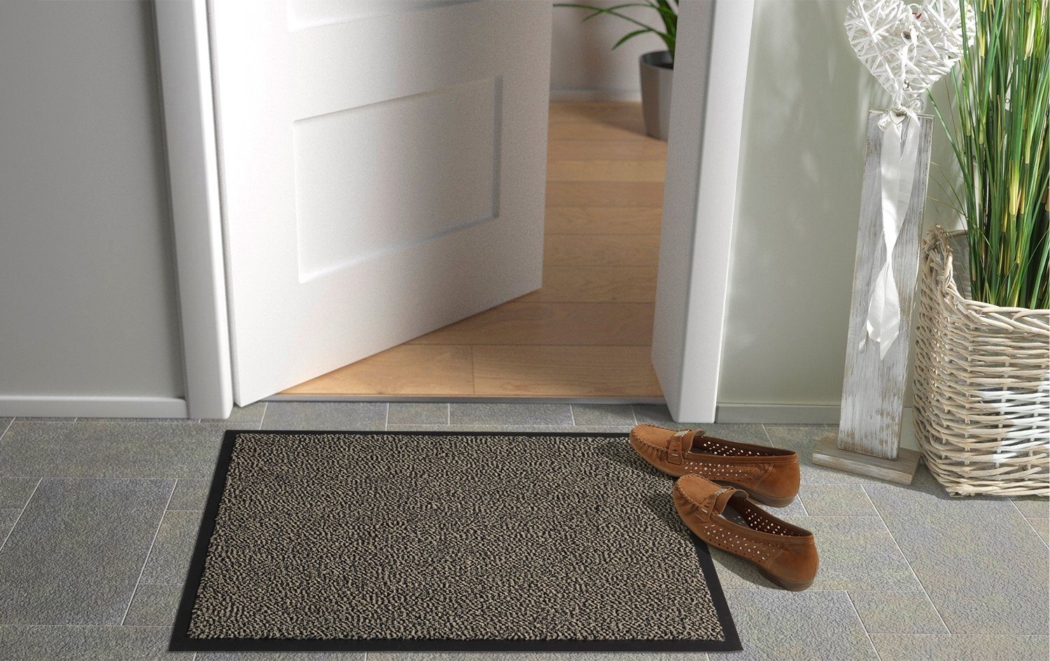 Fußmatte MARSO, Beige, 80 x 60 cm Vinyl, Polypropylen, rechteckig