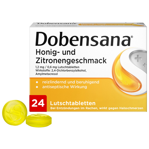DOBENSANA Honig- u.Zitronengeschm.1,2mg/0,6mg Lut.  24 St  Lutschtabletten