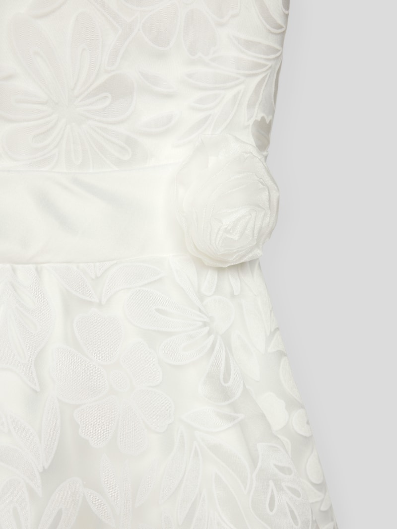 Kleid mit Rundhalsausschnitt in ecru