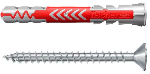 Fischer 538256 DuoPower-kontakt 8x65 med skruv 25 delar