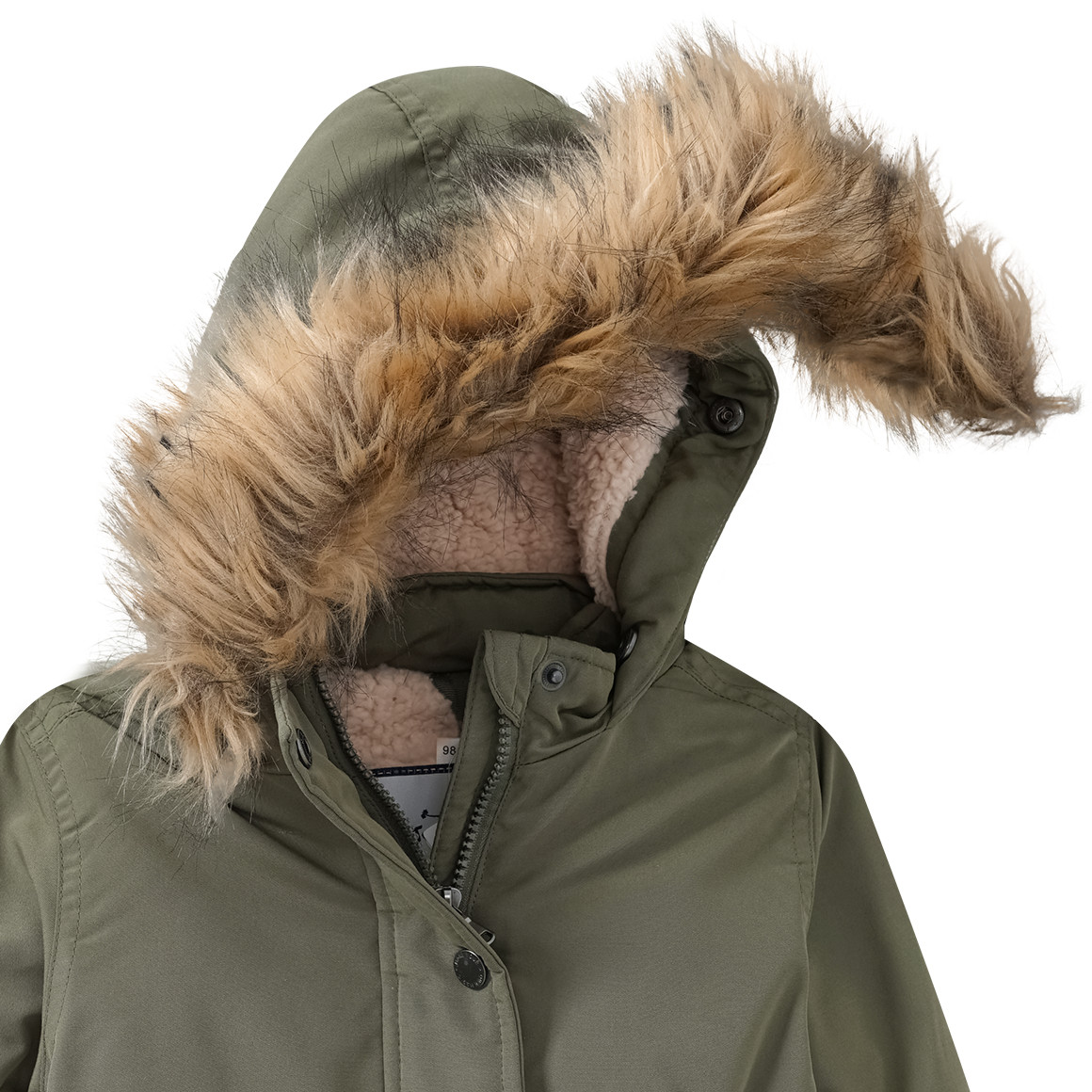 Mädchen Parka mit Fellimitat