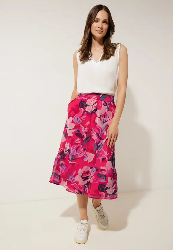 Street One Chiffon Volant Printrock