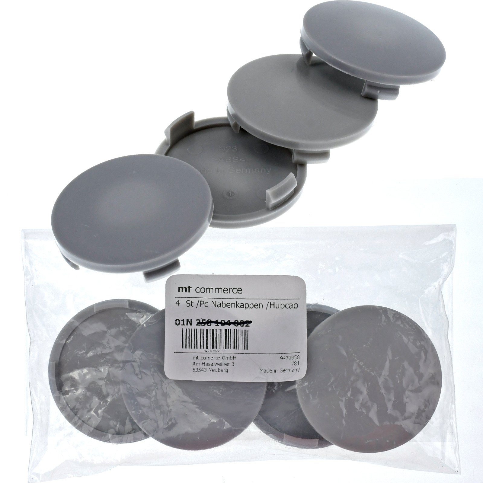 RKC Radkappe 4X 60mm Nabenkappen Kappen Grau Gewölbt für Alutec Rial Anzio