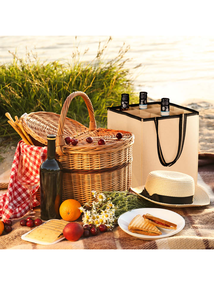 relaxdays Flaschentasche in Beige günstig kaufen onesize