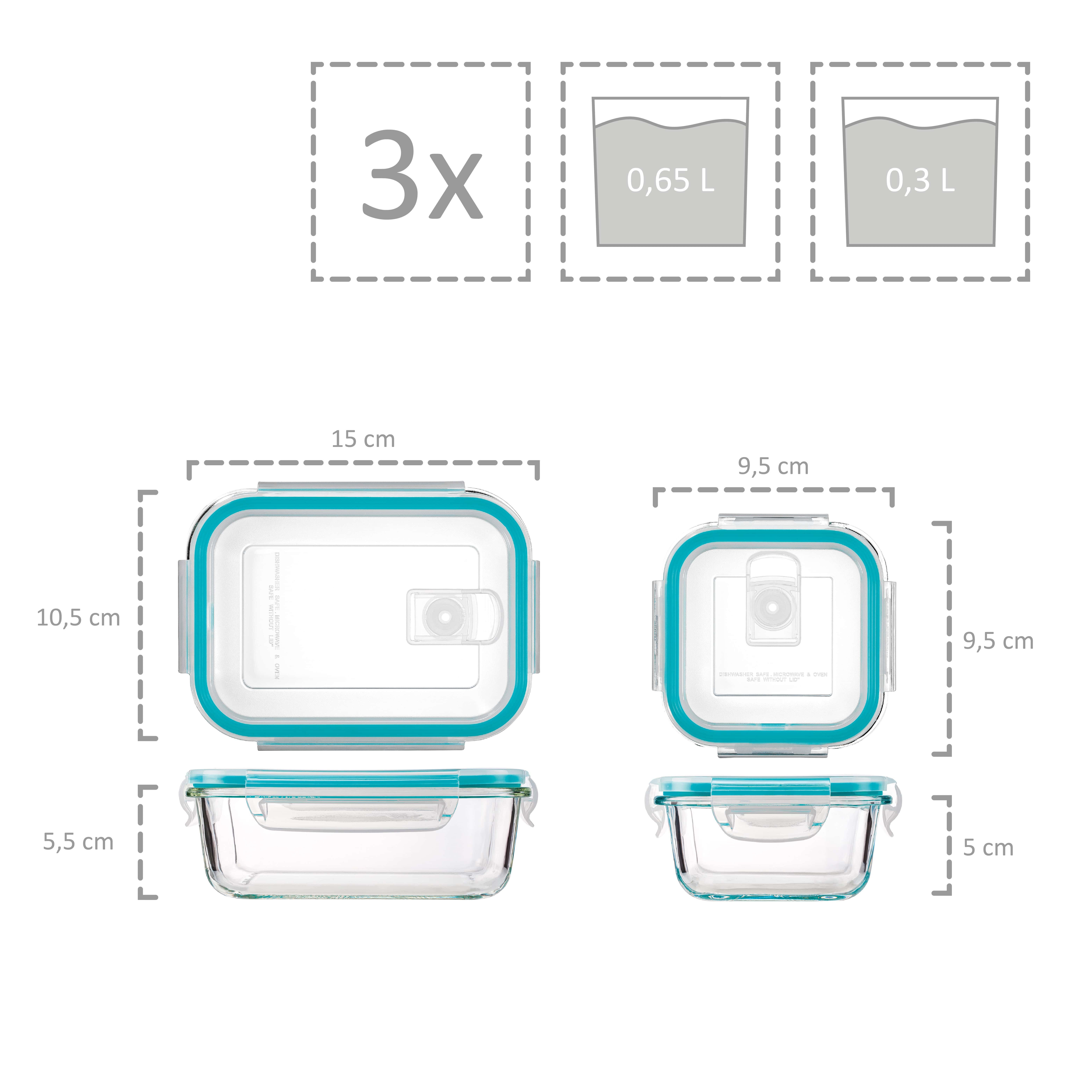 SÄNGER Frischhaltedose Dosen Set, Glas, (Set, 24-tlg., Frischhalteboxen & Deckel), BPA Frei, Mikrowellenventil