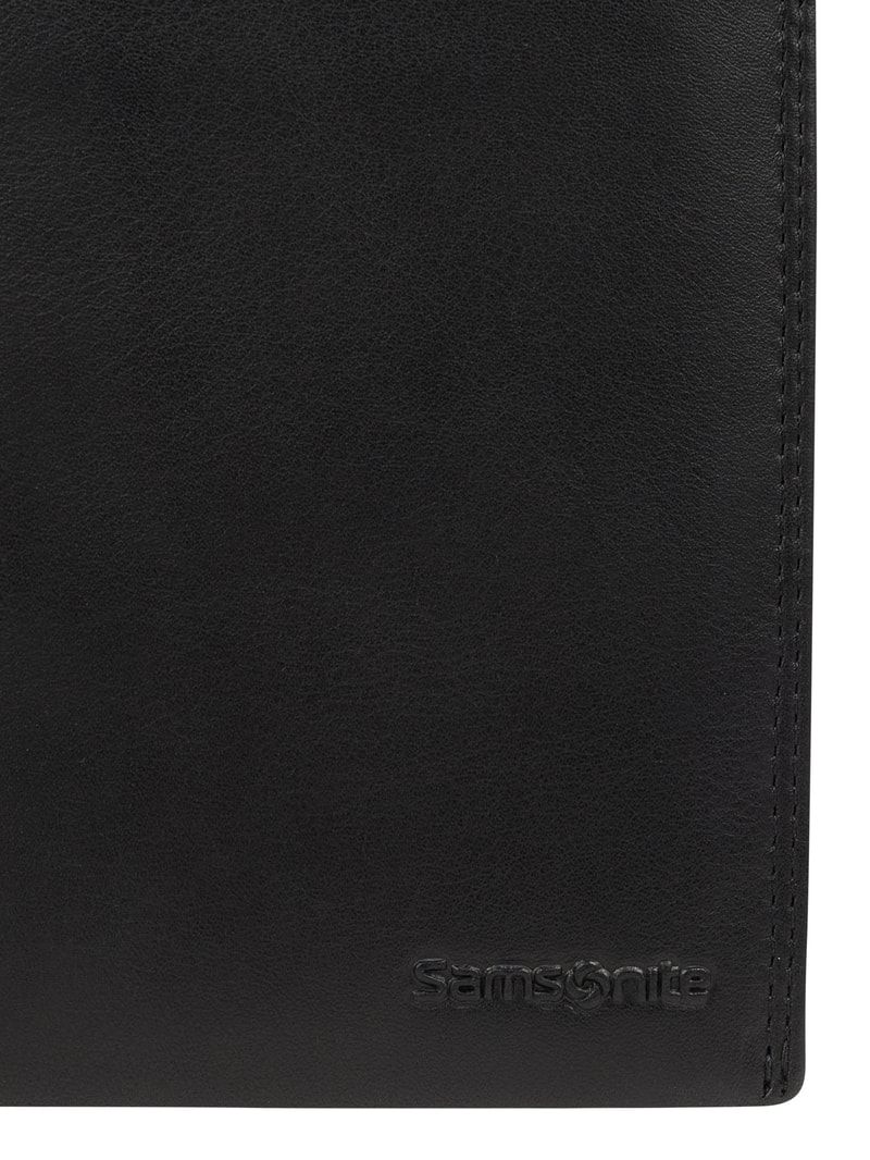 Portemonnaie aus Leder - RFID-blocking in schwarz