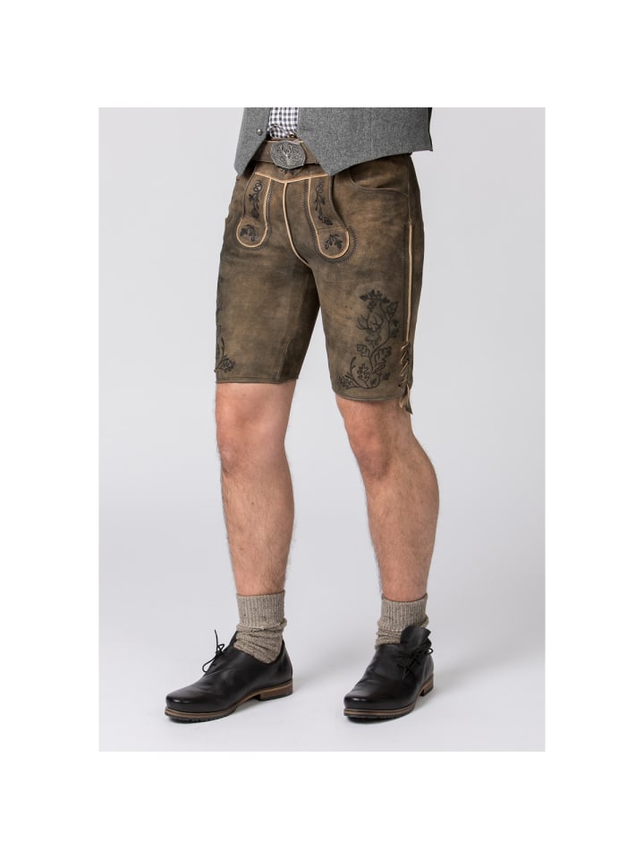 Stockerpoint Lederhose Edgar in dunkelbraun günstig kaufen