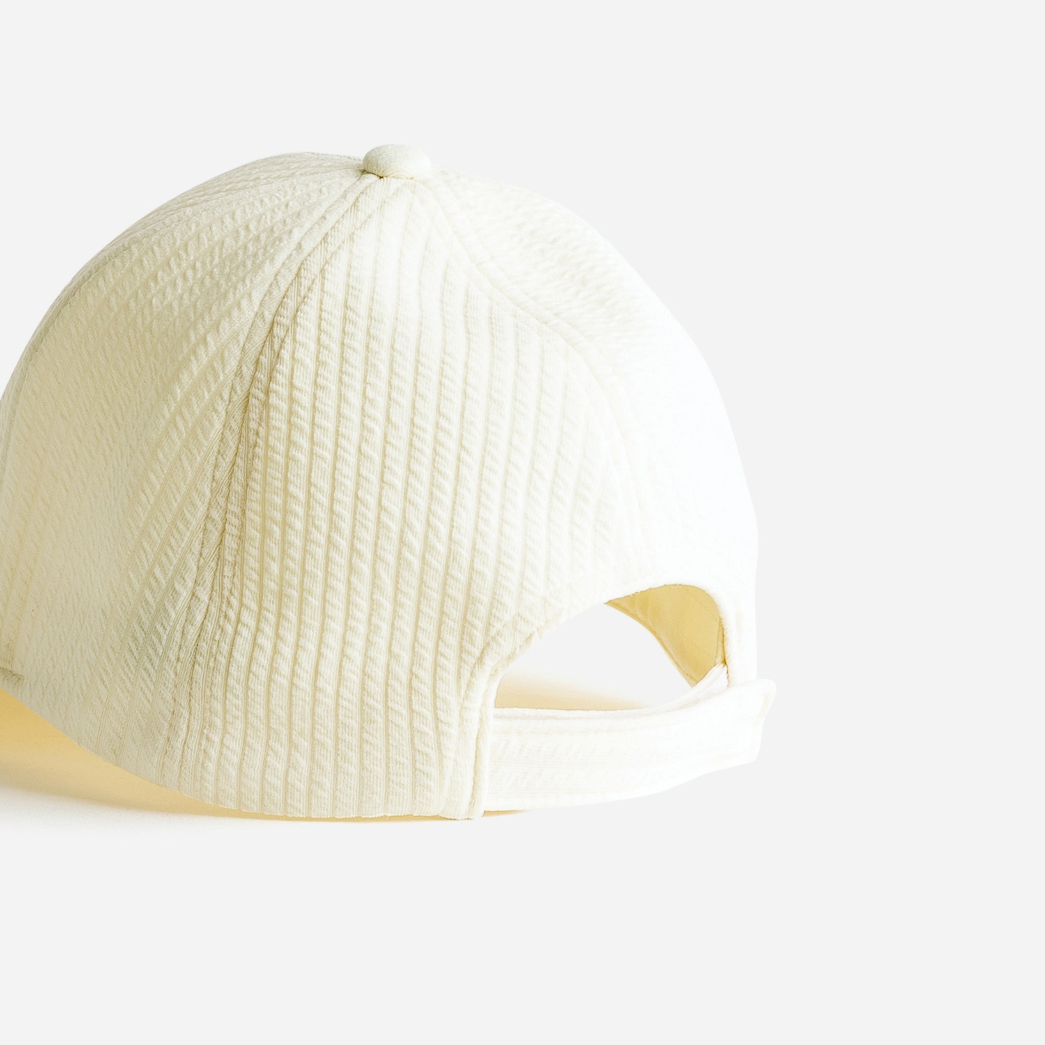 Casquette TEXTO écrue côtelée