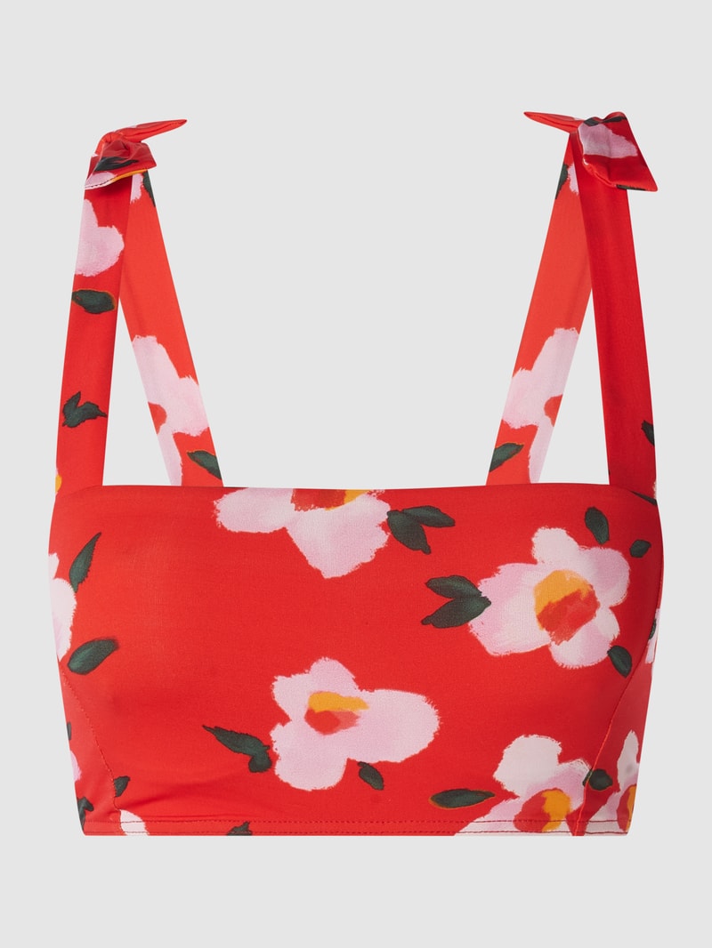Bikini-Oberteil in Bustier-Form - mit Bügeln in rot