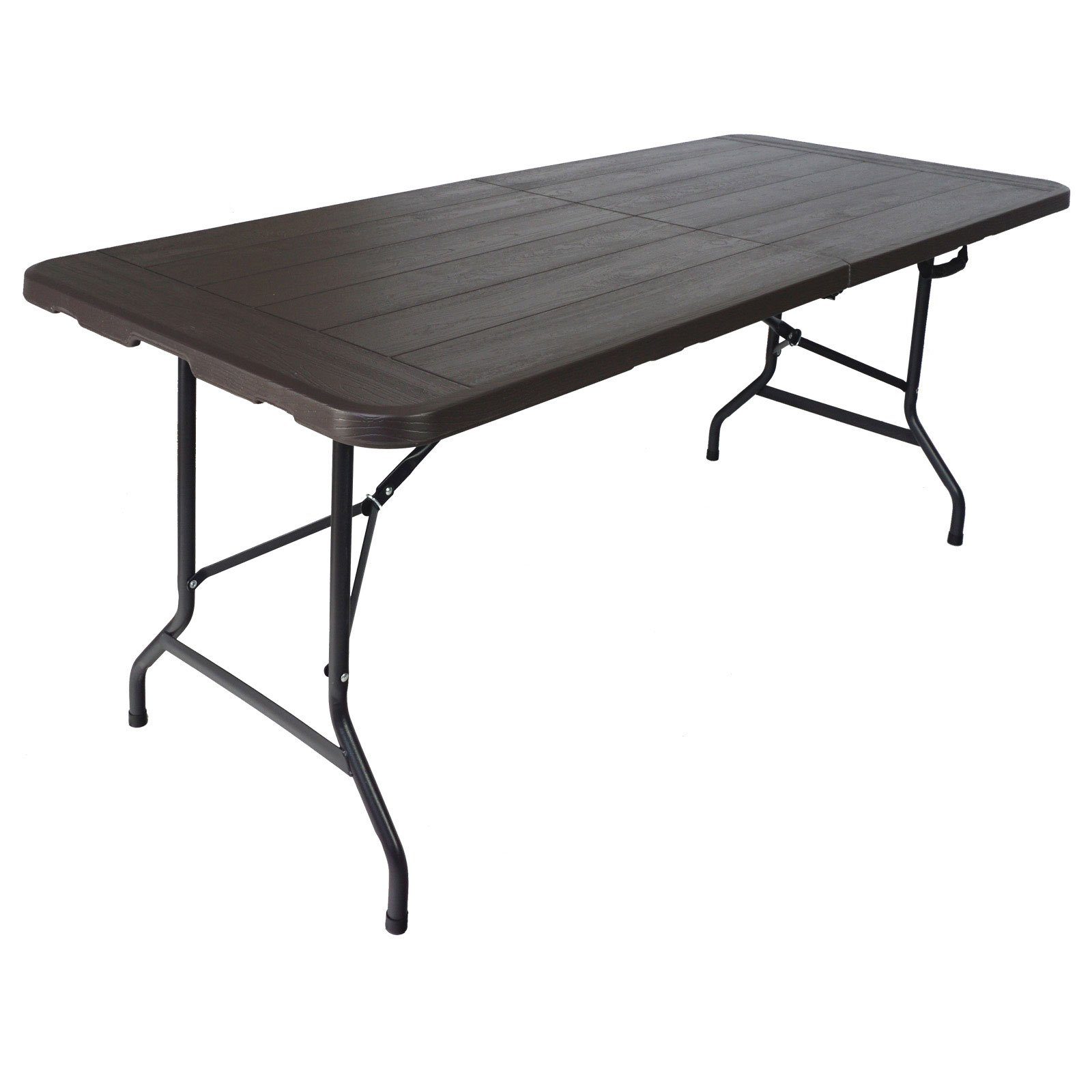 TRUTZHOLM Bierzeltgarnitur Buffettisch Klapptisch 180 x 75 cm Holzoptik klappbar Kunststoff Garte, (1x Produkt, 1-tlg)