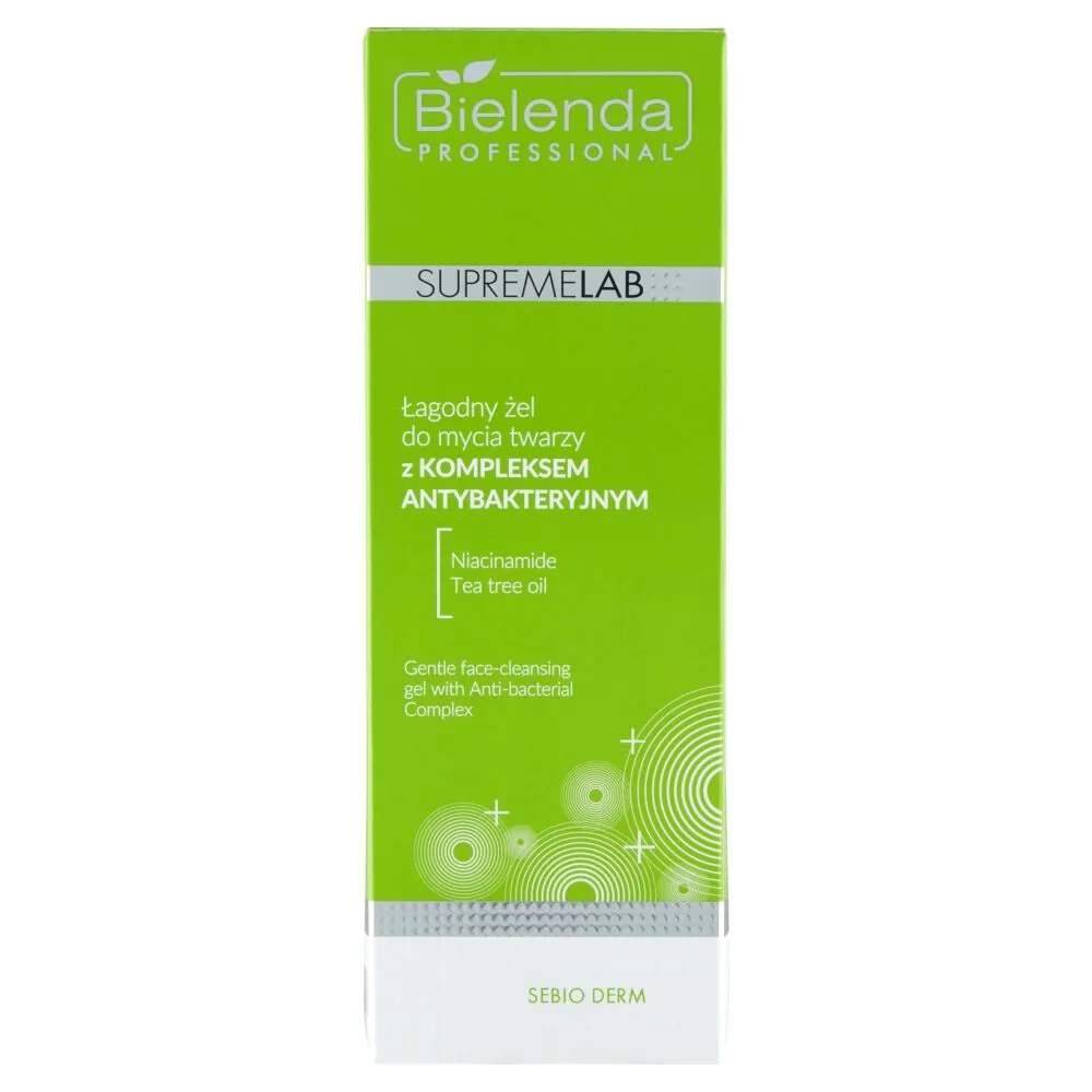 Bielenda Professional Supremelab SeBIODerm нежни гел за чишћење лица са антибактеријским комплексом.