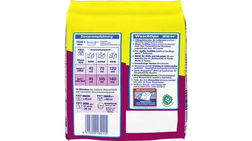 Spee Colorwaschmittel Megaperls 1.14 kg