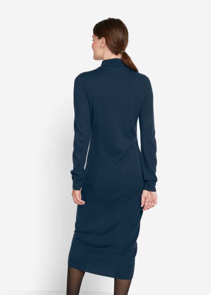Strickkleid mit Stehkragen