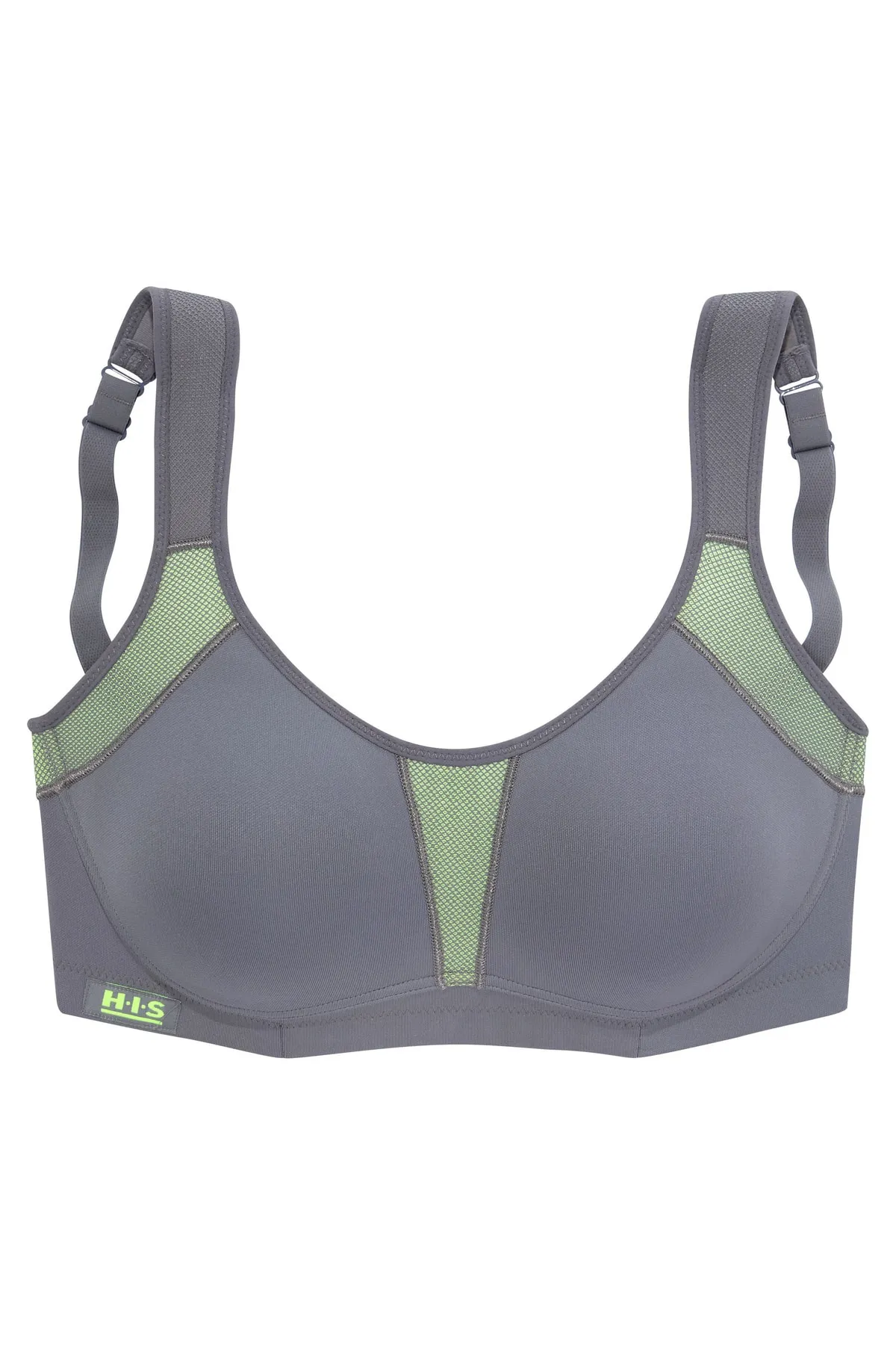 HIS  Sport-BH - Grau - Unifarben