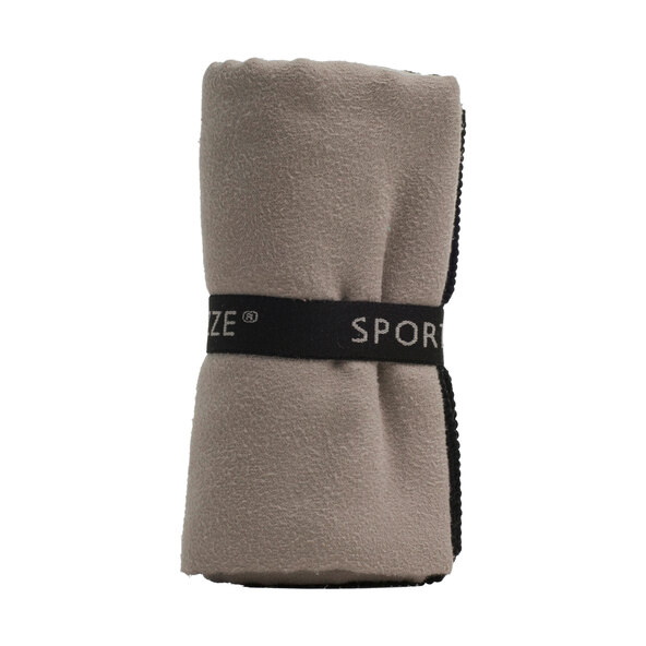 Sporthandtuch, 2er Set, 70 x 140 cm, taupe
