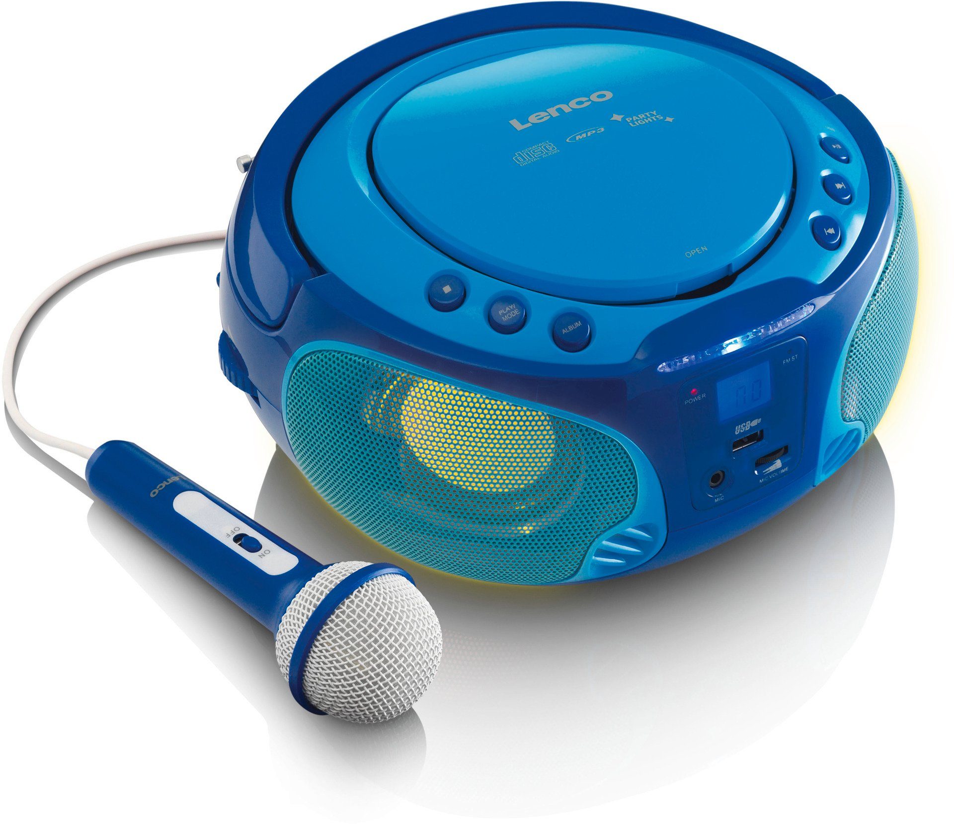 Lenco SCD-650BU CD-Radio m. MP3, USB, Lichteffekt, Mikro Boombox