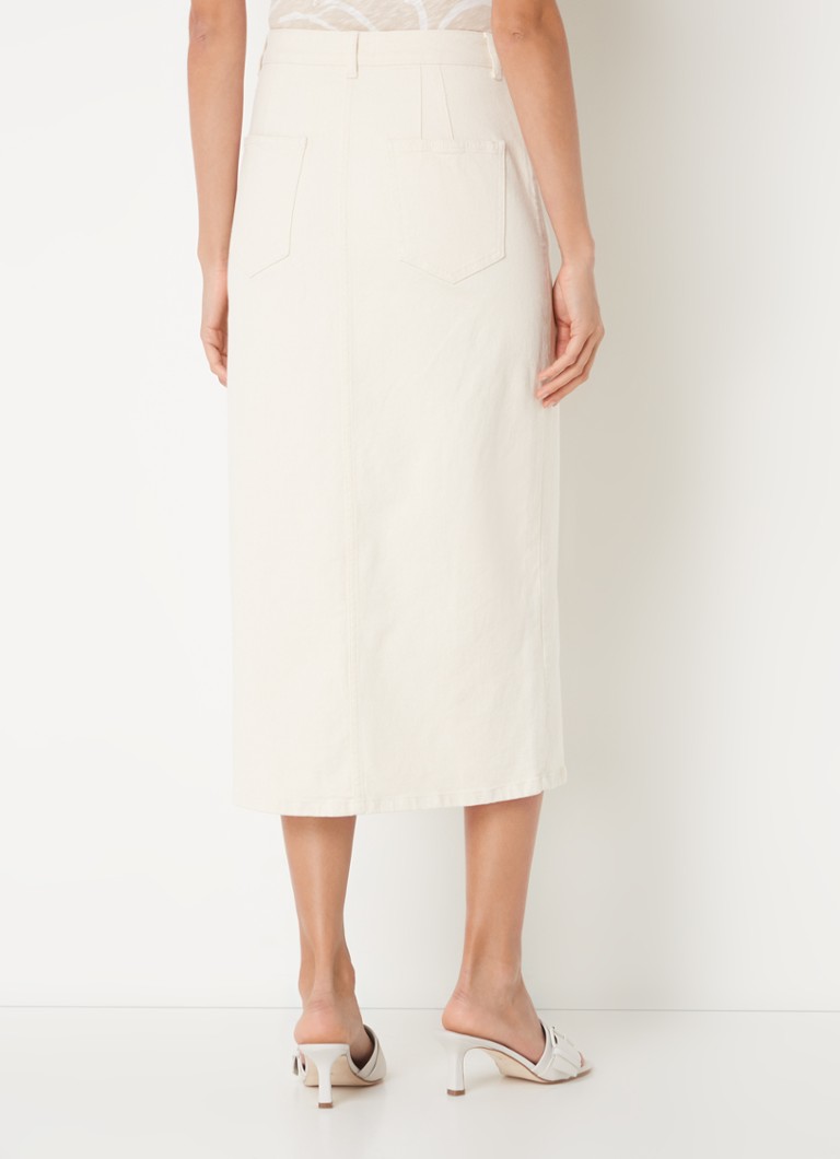 Jupe midi en denim Phase Eight Amani avec fente