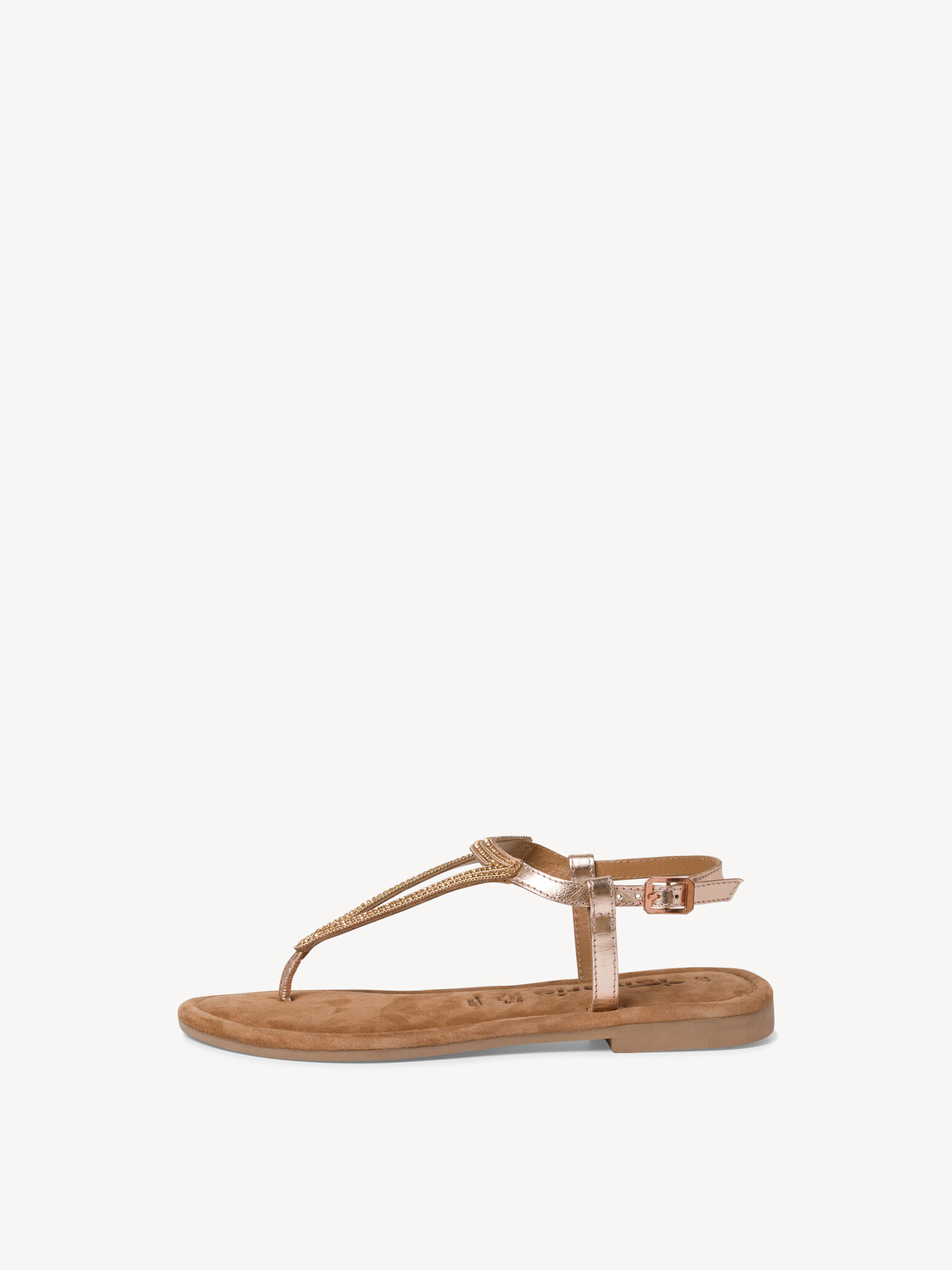 Sandale en cuir - métallique