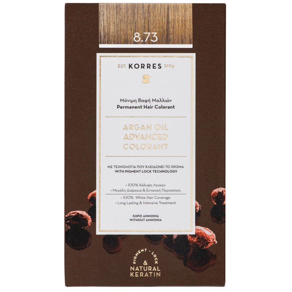 Korres Argan Oil Golden Caramel 8.73 Haarfarbe