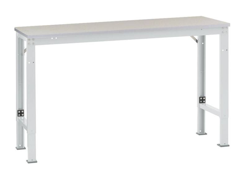 Manuflex Arbeitstisch Stationär Universal PVC, Stahl Lichtgrau 1.000 x 800 mm