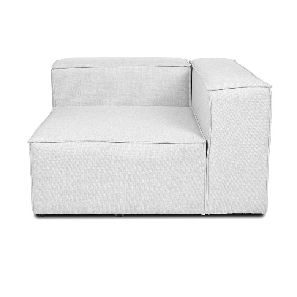 Home Deluxe Modulares Sofa VERONA Rechtes Ecksofa - hellgrau