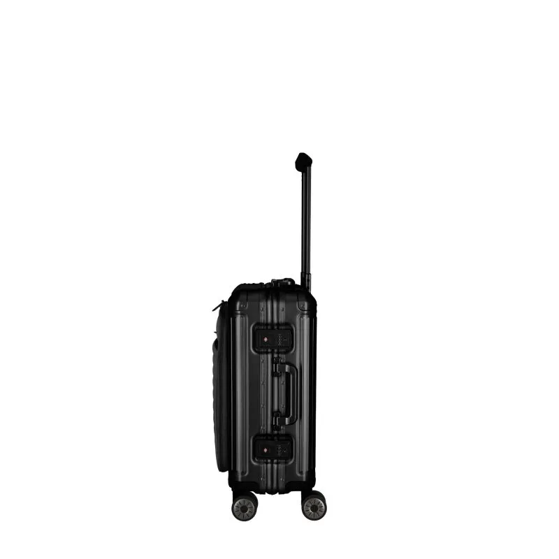 Travelite NEXT Trolley S mit Vortasche 4 Rollen (55cm) - Schwarz