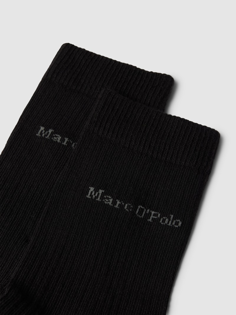 Socken mit Label-Detail im 2er-Pack Modell 'MARTHA' in schwarz