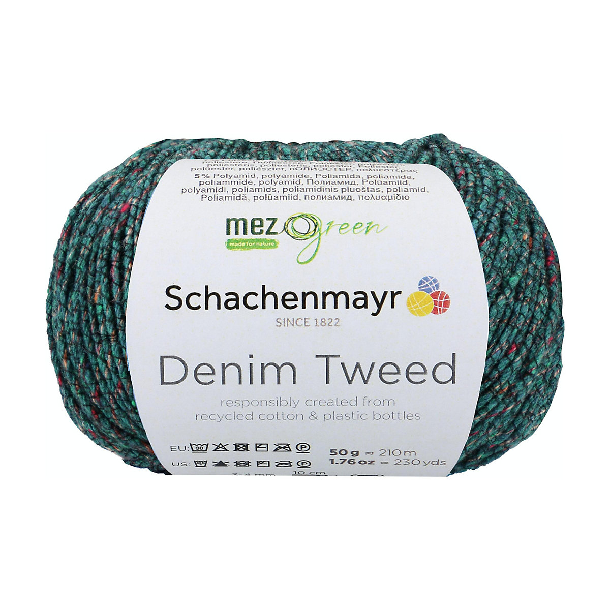 Handstrickgarne Denim Tweed, 50g Smaragd