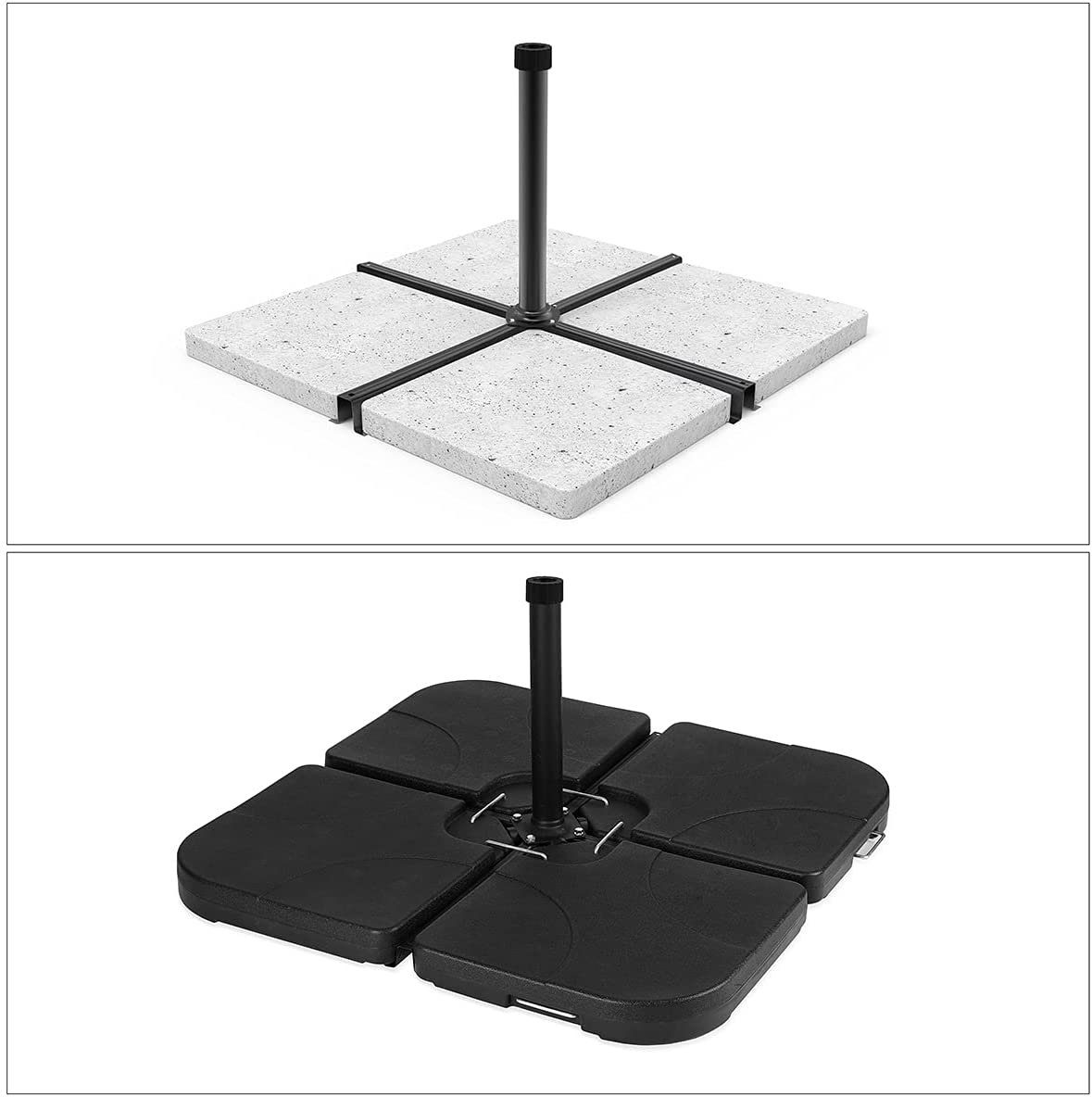 Sekey Plattenständer Schirme Plattenständer Standard für Wegeplatten, für Stöcke Ø 38-48 mm, für Stöcke bis Ø 48 mm