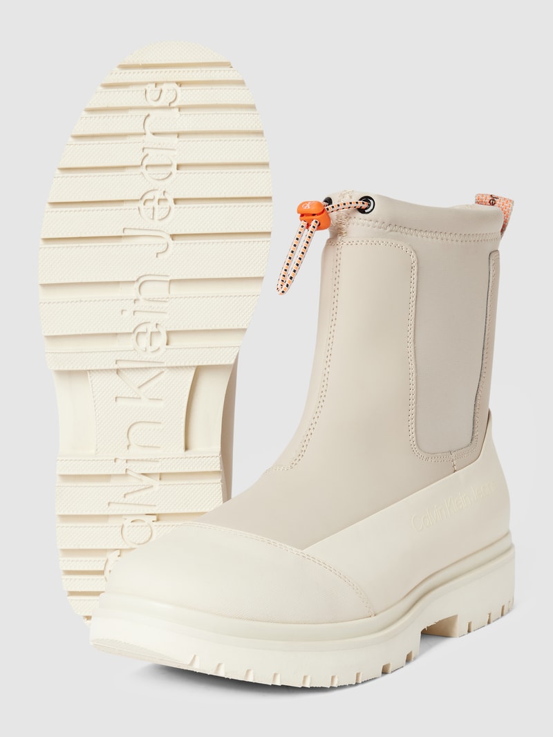 Chelsea Boots mit elastischem Bund Modell 'COMBAT' in beige