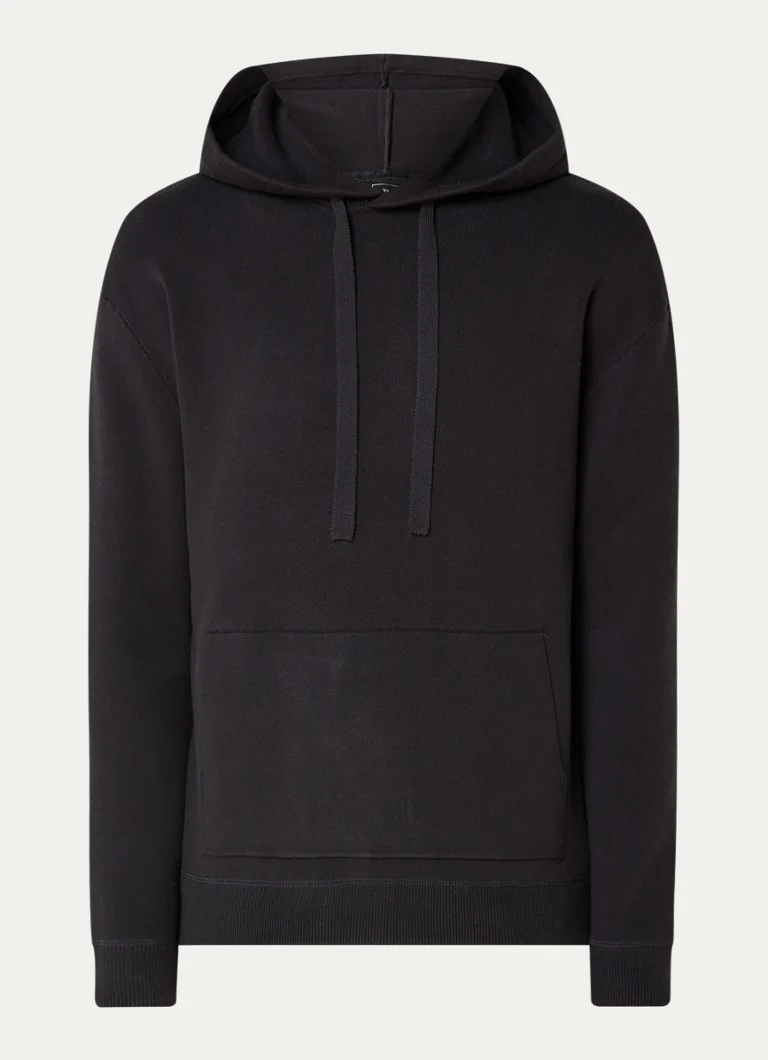 Boggi Milano Chunky knit hoodie with kangaroo pocket