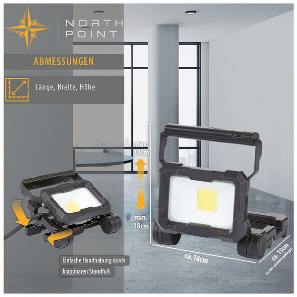 LED-Arbeitsstrahler, 20W, 2200 Lumen