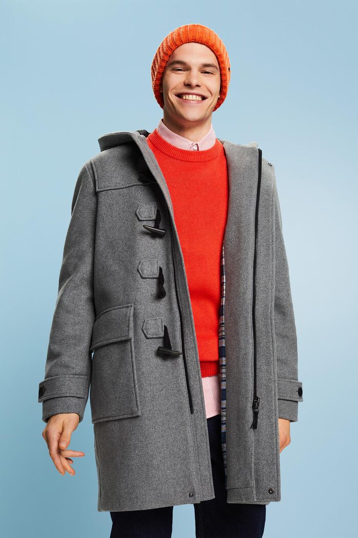 Dufflecoat aus Wollmix