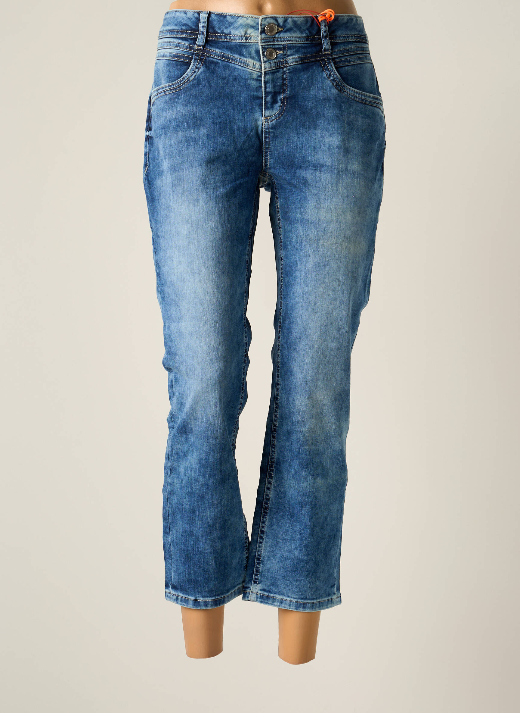 Street One Jeans Coupe Droite Femme couleur bleu