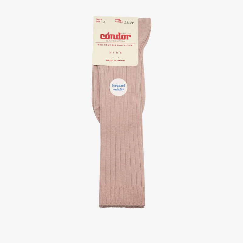 rib kniestrümpfe - Rose