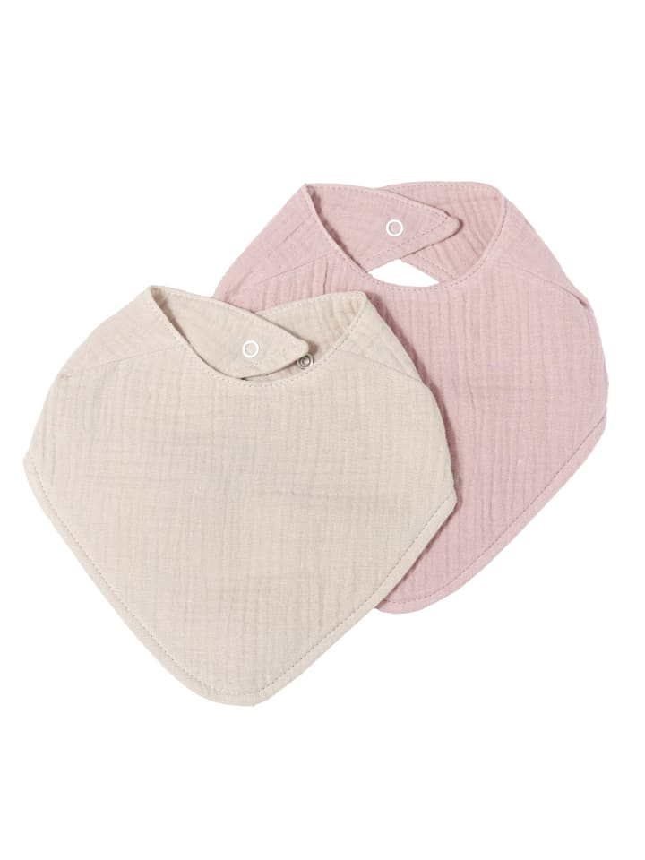 nordic coast company  Musselin Lätzchen-Set Altrosa & Beige günstig kaufen onesize
