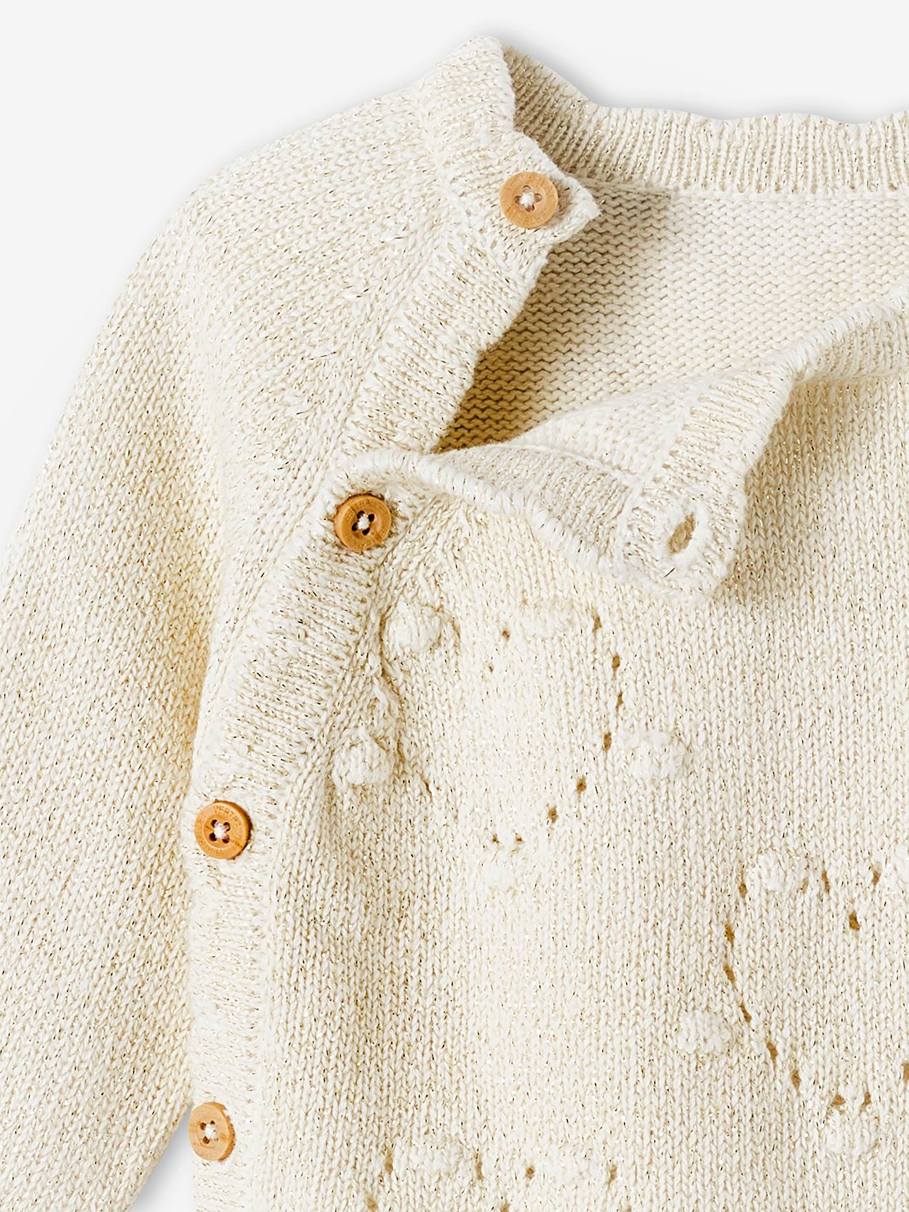 Vertbaudet Baby Wickeljacke, Oeko-Tex - wollweiß